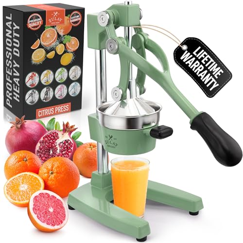 Image of Zulay Kitchen Cast Iron Juicer - Heavy Duty Manual Juicer with Detachable Strainers for Easy Cleaning, Orange Juice Press for Citrus Fruits, Perfect for Bartenders, Juice Lovers & Health Enthusiasts