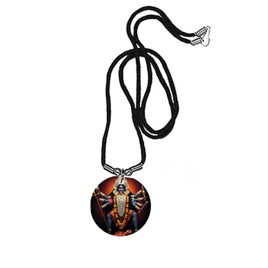 Hindu Goddess Mata Devi Mahakali Cord Chain Red Acrylic Pendant for Men & Women | Spiritual Devotional Charm | Lightweight Acrylic Jewelry for Puja-picture-44