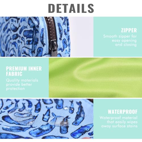 LParkin Orca Pencil Case for Stationery Killer Whale Orca Gift for Whale Lover Orca Pencil Pouch with Zipper for School Office Stationery Organizer Cosmetic Bag Coin Pouch - Image 4