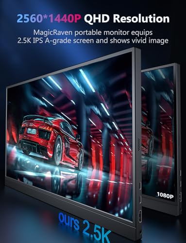 Image of Portable Gaming Monitor, 17.3 inch 2.5k 144HZ IPS Portable Laptop Monitor, Second Screen Dual USB C HDMI Computer Gaming Display with Speakers & Smart Cover, Travel Monitor for PC Phone PS4 /5 Xbox Switch