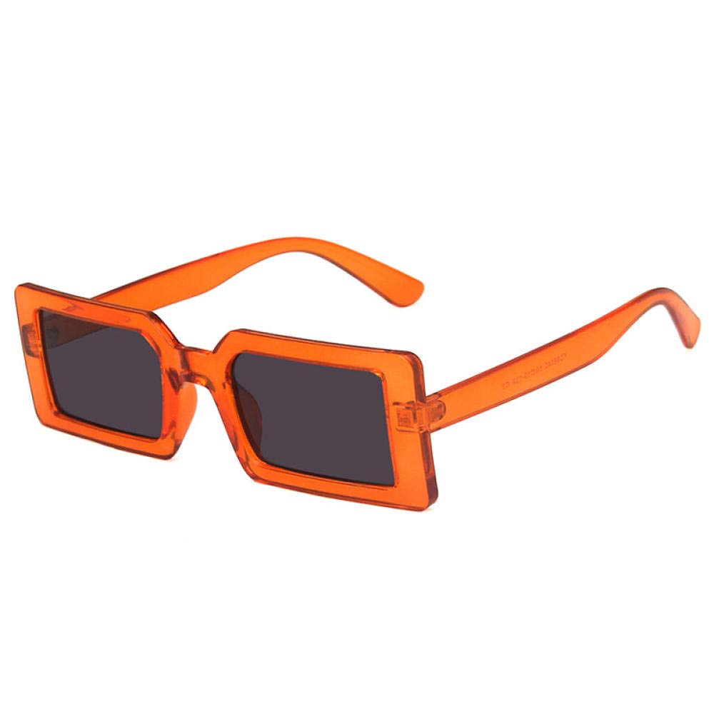 DLSM Moda Fluorescente Verde rectángulo Mujer Gafas de Sol Claro océano Lente Gafas Vintage Hombres Gafas de Sol UV400 Geeignet Für Straßenaufnahmen im Freien