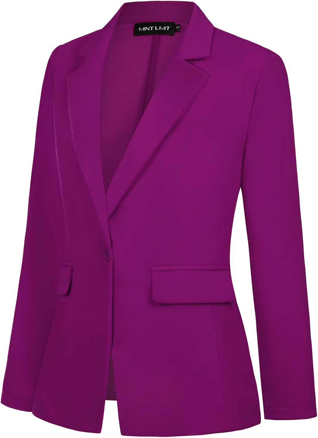 MINTLIMIT Blazers for Women One Button Jacket Suits Notched Lapel Classic Casual Formal Long Sleeve Blazer with Pockets - Image 2