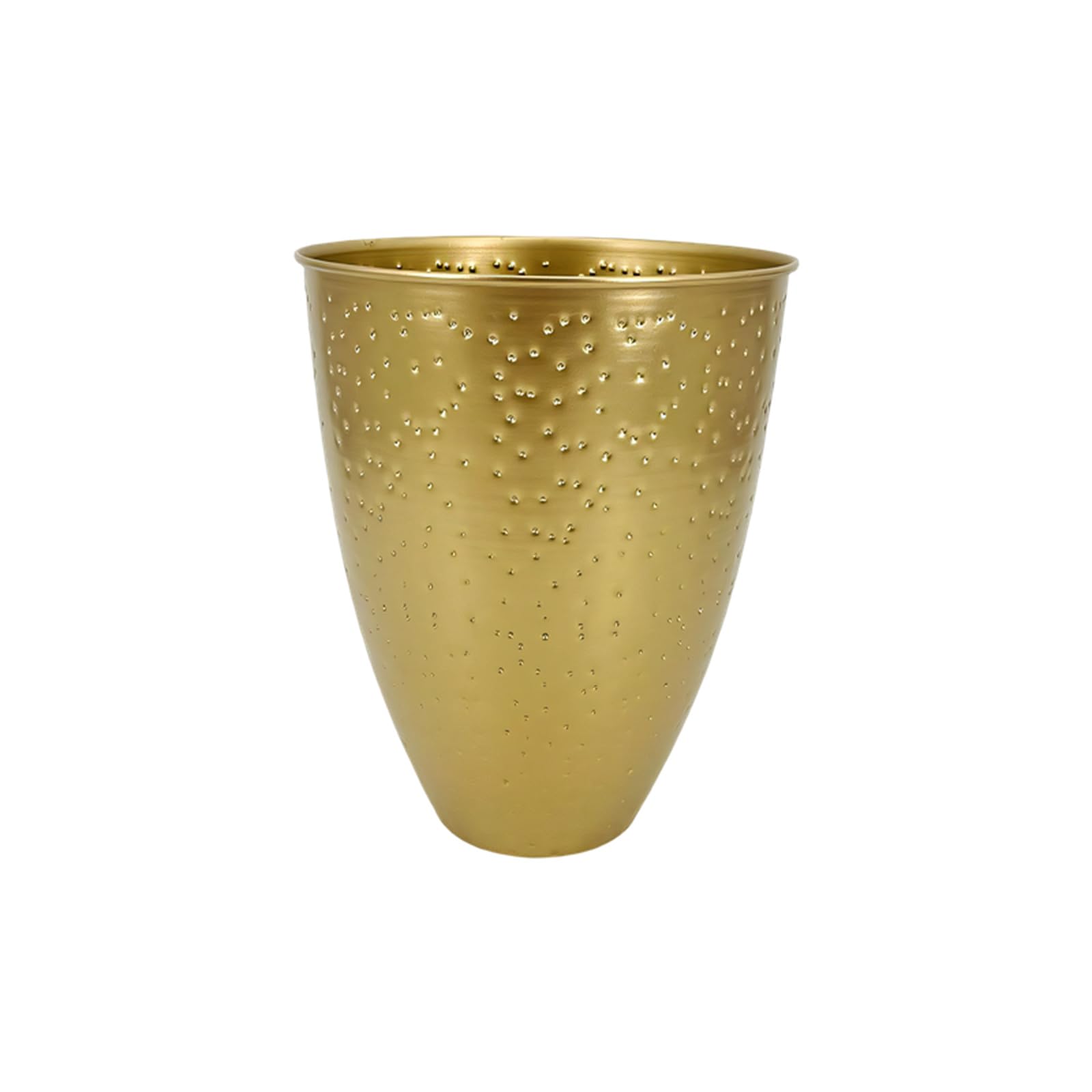 Decorative Metal Planter Vase Gold Finish for Console Table Hallway Styling, Indoor Floral Greenery Display Accent Decorative Planter Vessel Tabletop Accent Hallway Console Living Room Centerpiece