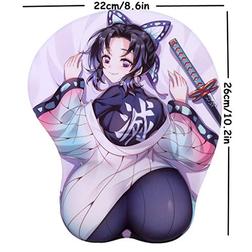 Boo Ace Demon Slayer-Kochou Shinobu Girl 3D Anime Mouse Pads With Wrist Rest 2Way Skin (Kochou) #TOP1