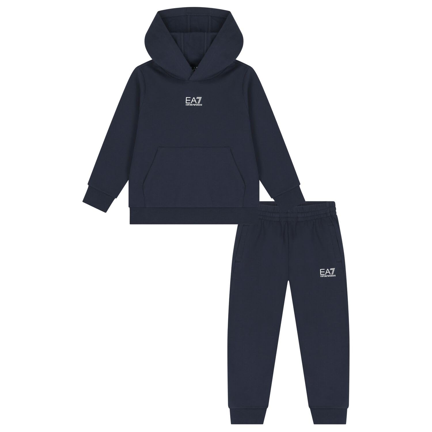 Emporio Armani EA7 Tuta Invernale da Bambini e Ragazzi Core Identity Boy in misto cotone organico ASV, 7B000164