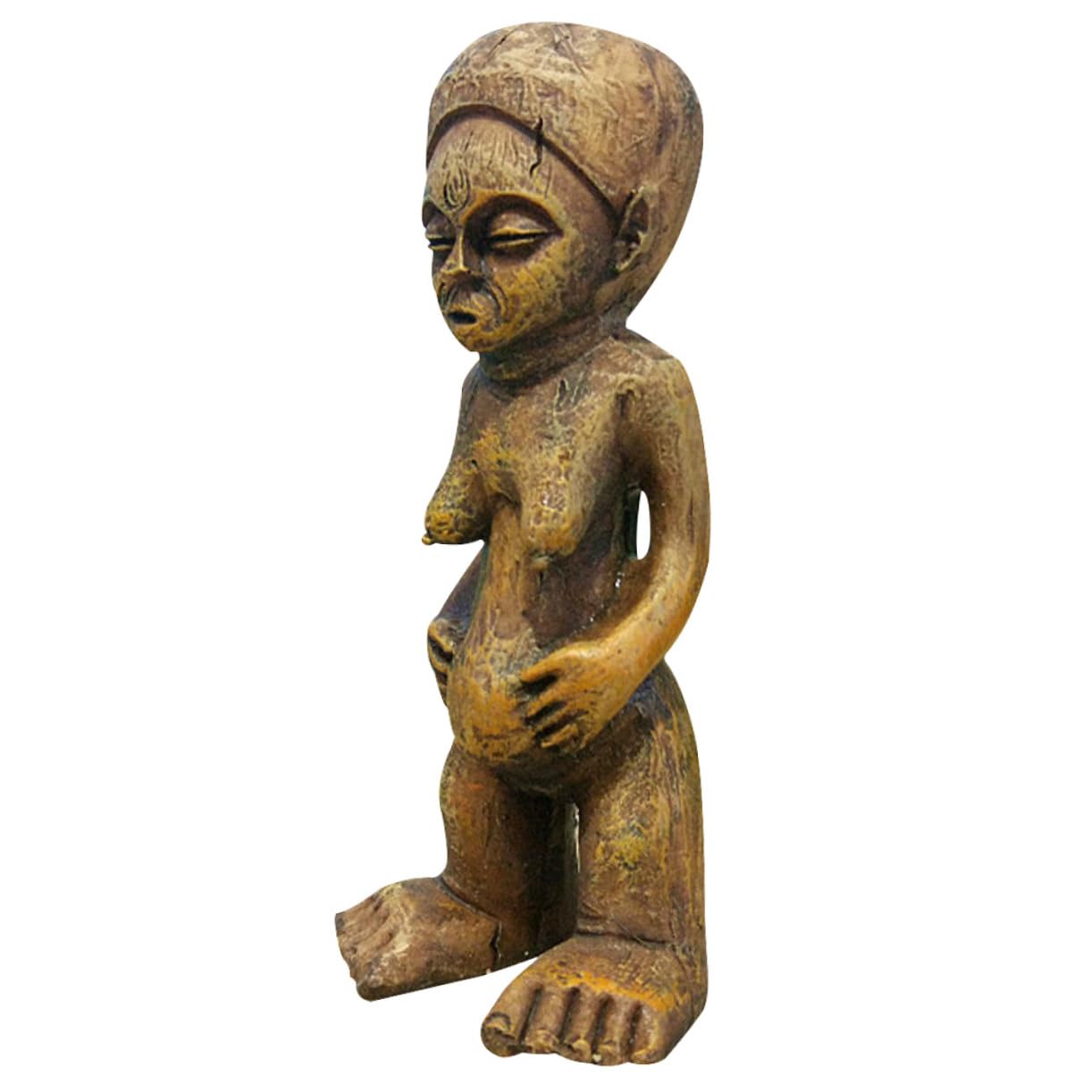 Amosfun 3 Piezas esculturas africanas Escultura de Mujer Embarazada Decoración hogareña exótico - Estatua Africana - Decoración de Escritorio estatuilla Escultura Estatua de Resina