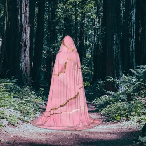 Cape de la Renaissance imprimé marbre rose costume médiéval - 5