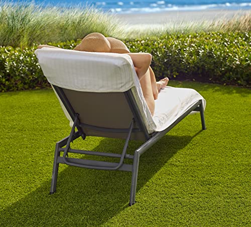 Boca Terry Lounge Chair Towel Cover, 100% Cotton Chaise Lounge Towels for Pool or Beach Chair - Fitted Top