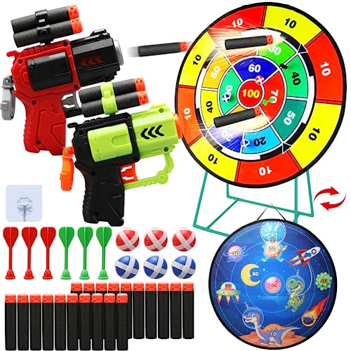 TOYOU Cible De Fléchettes Pour Enfants - 26 Pouces - Thèe Planche De Fléchettes Avec 16 Balles