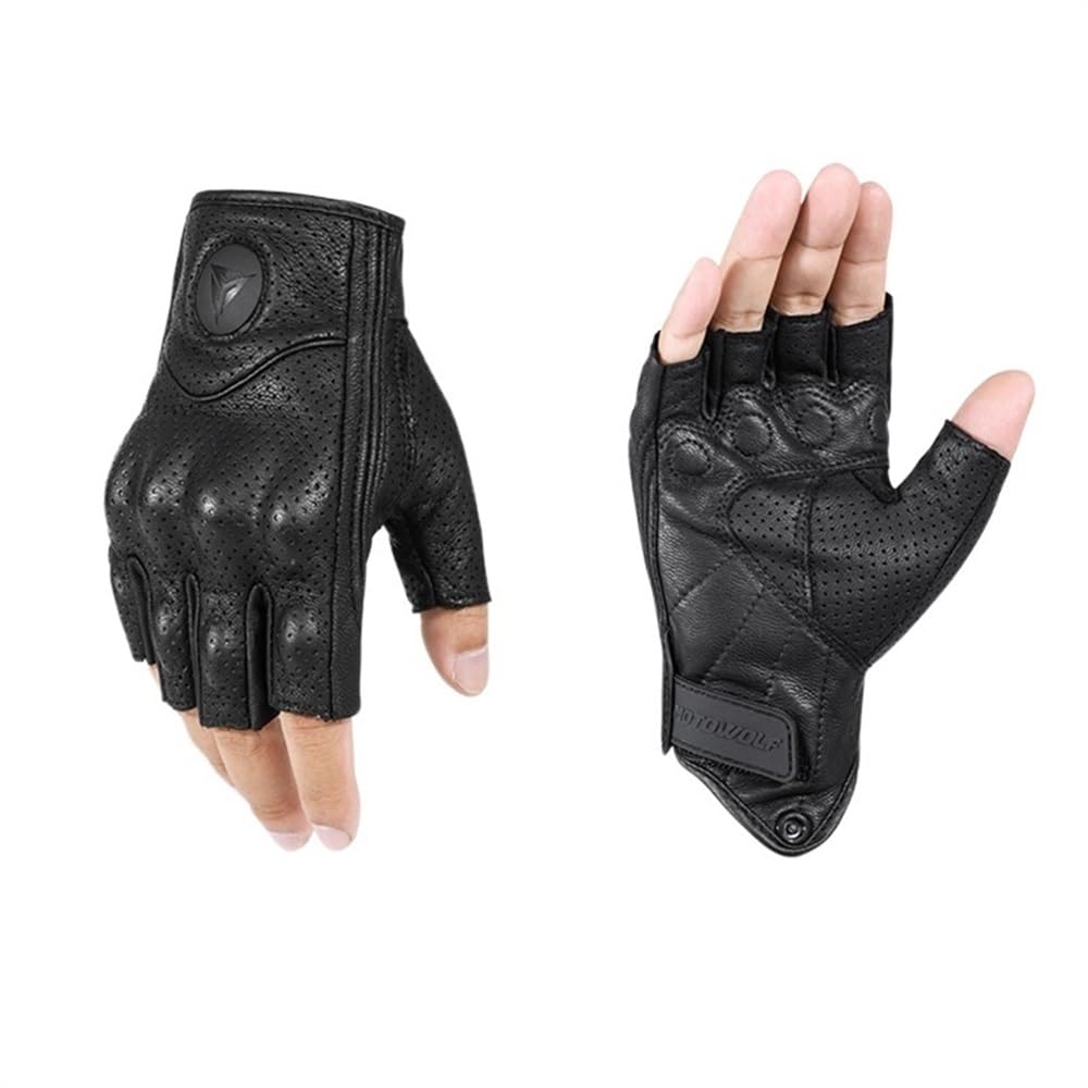 Guantes Moto Guantes de Moto Invierno y Verano Motocross Equipo protección Pantalla táctil Cuero Real