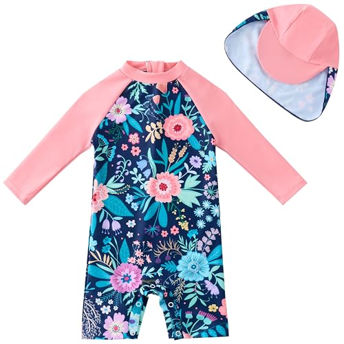 Image of UMELOK Baby Girl Swimsuit Infant UPF 50+ Bathing Suit Size Months