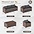 VONZOY Patio Furniture Set,5 Piece Wide Armrest Outdoor Furniture Chair with 4" Thickened Cushion,Wicker Patio Conversation Sets with Waterproof Covers for Backyard, Porch(Grey)