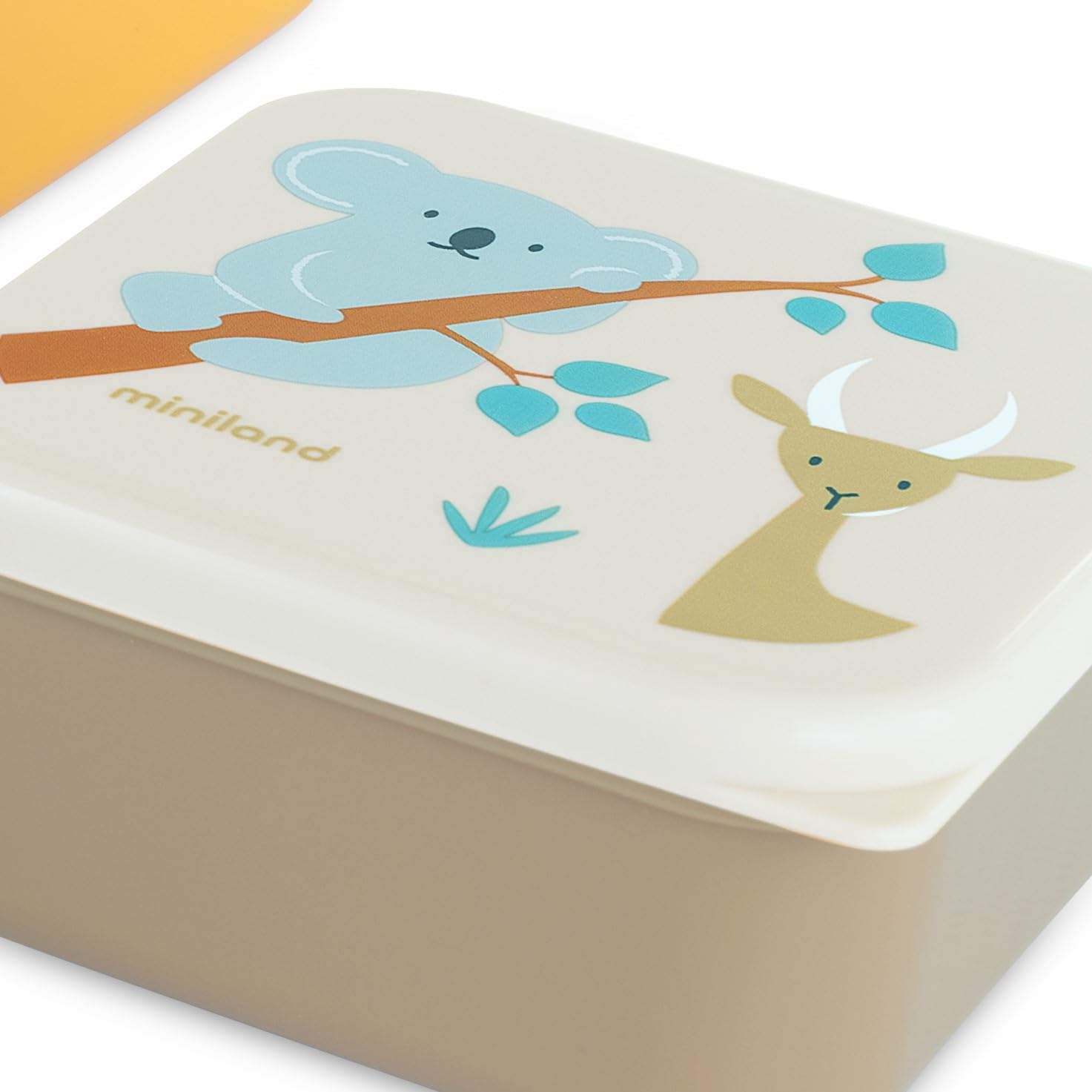 Miniland Set 3 Contenitori per Alimenti per Bambini, Scatole Pranzo Impilabili, Lavabili in Lavastoviglie, Senza BPA