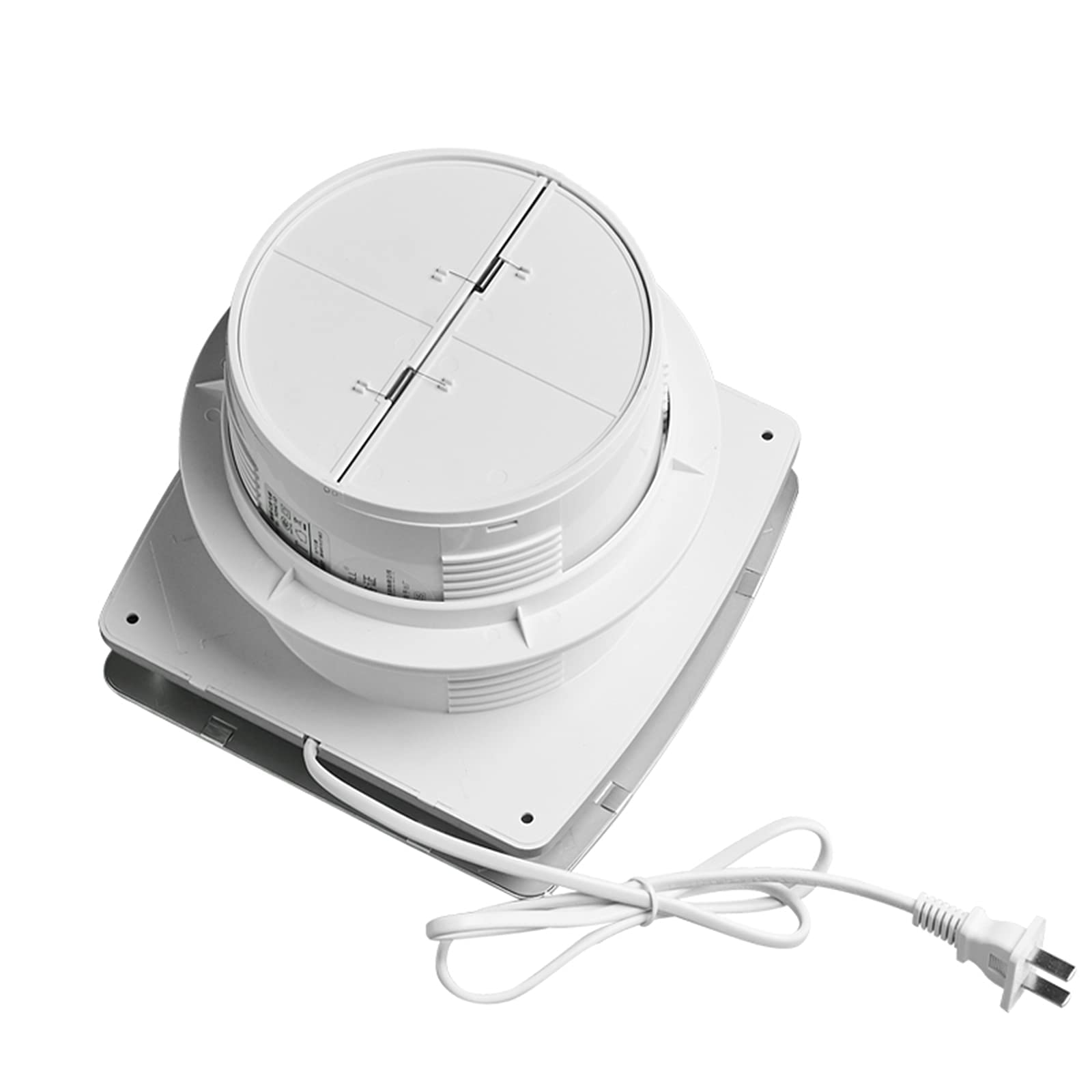 Aspiratore da 6", Aspiratore da Parete o Soffitto con Persiana Posteriore, Aspiratore da Camera da Letto Bagno LED, 240m3/h