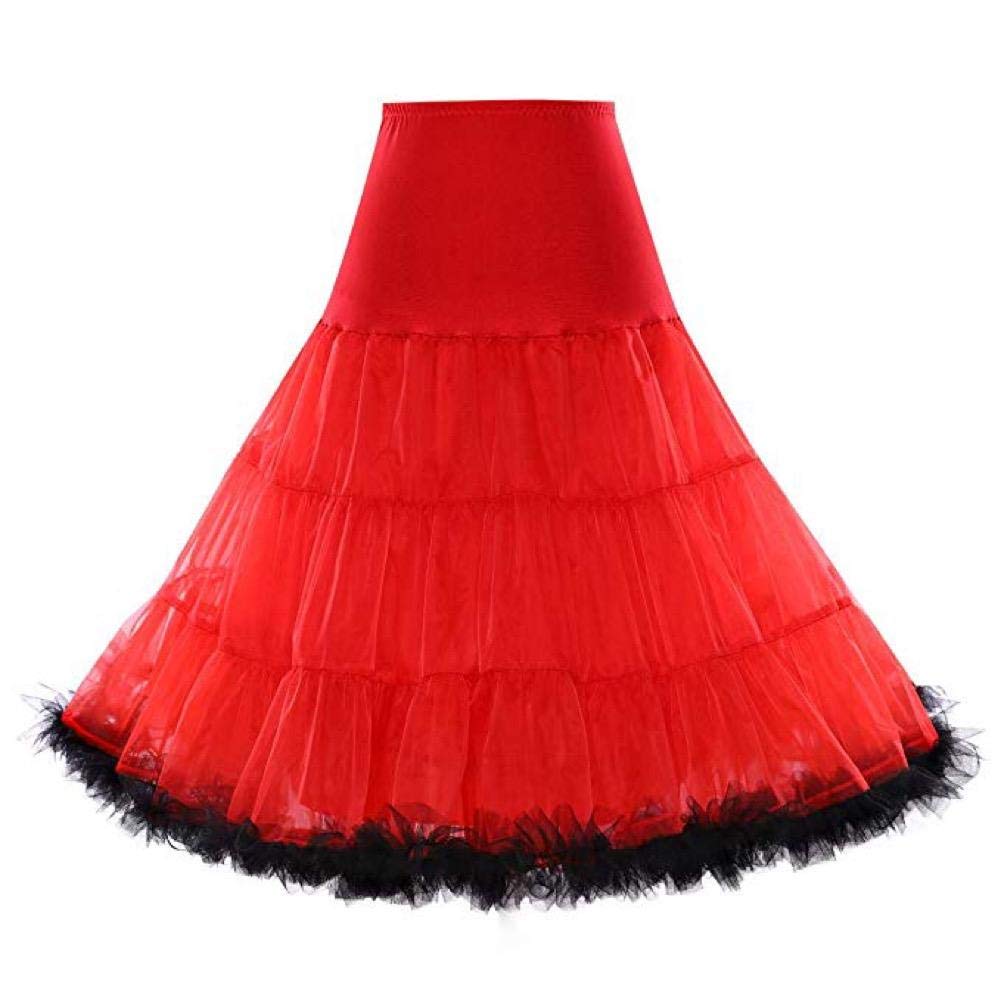 Boolavard 50's Petticoat Underskirt Retro Vintage Swing 1950's Rockabilly White, Black 14 Colours
