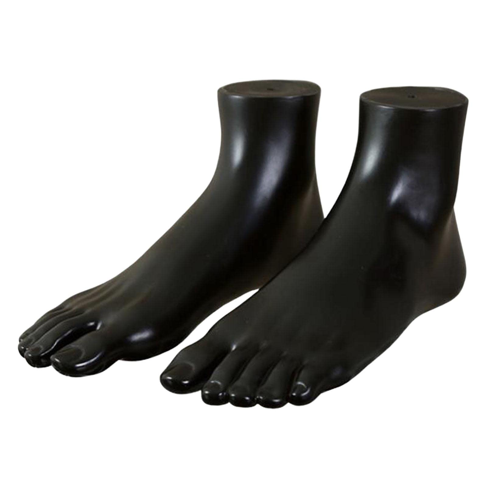 perfk Una manichino Piedi manichino Braccialetto alla Caviglia Piede Scarpe da Donna Piedi Modello e Destro per Catena Caviglia, Nero
