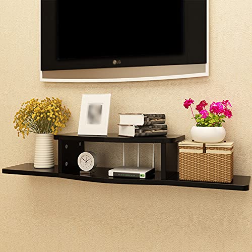 Meuble TV flottant compact pour libérer l'espace et ranger le décodeur
