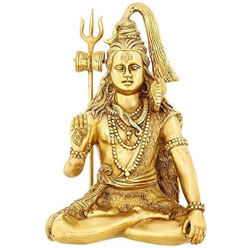 Shiva en laiton lourd 4kg idole stable pour temple qui ne bascule pas Devyom