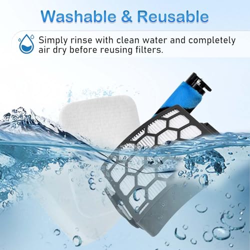 Image of LA502 LA500 LA455 Brush Roller Filter Replacement for Shark Lift-Away ADV DuoClean PowerFins LA502 LA502NP LA500 LA500WM Upright Vacuum, Replaces Part XHF320 XFFK320 1483FC200