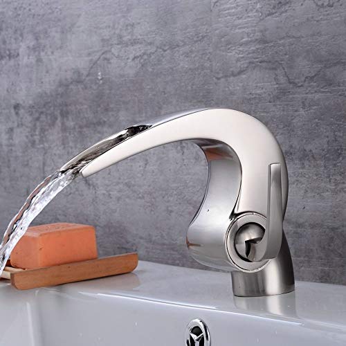 Robinet mitigeur d'évier en laiton anti-éclaboussure à flux cascade stable