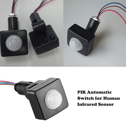 Miniatura 6 de KOOBOOK Sensor de movimiento infrarrojo del cuerpo PIR interruptor automático distancia de movimiento tiempo de retardo ajustable