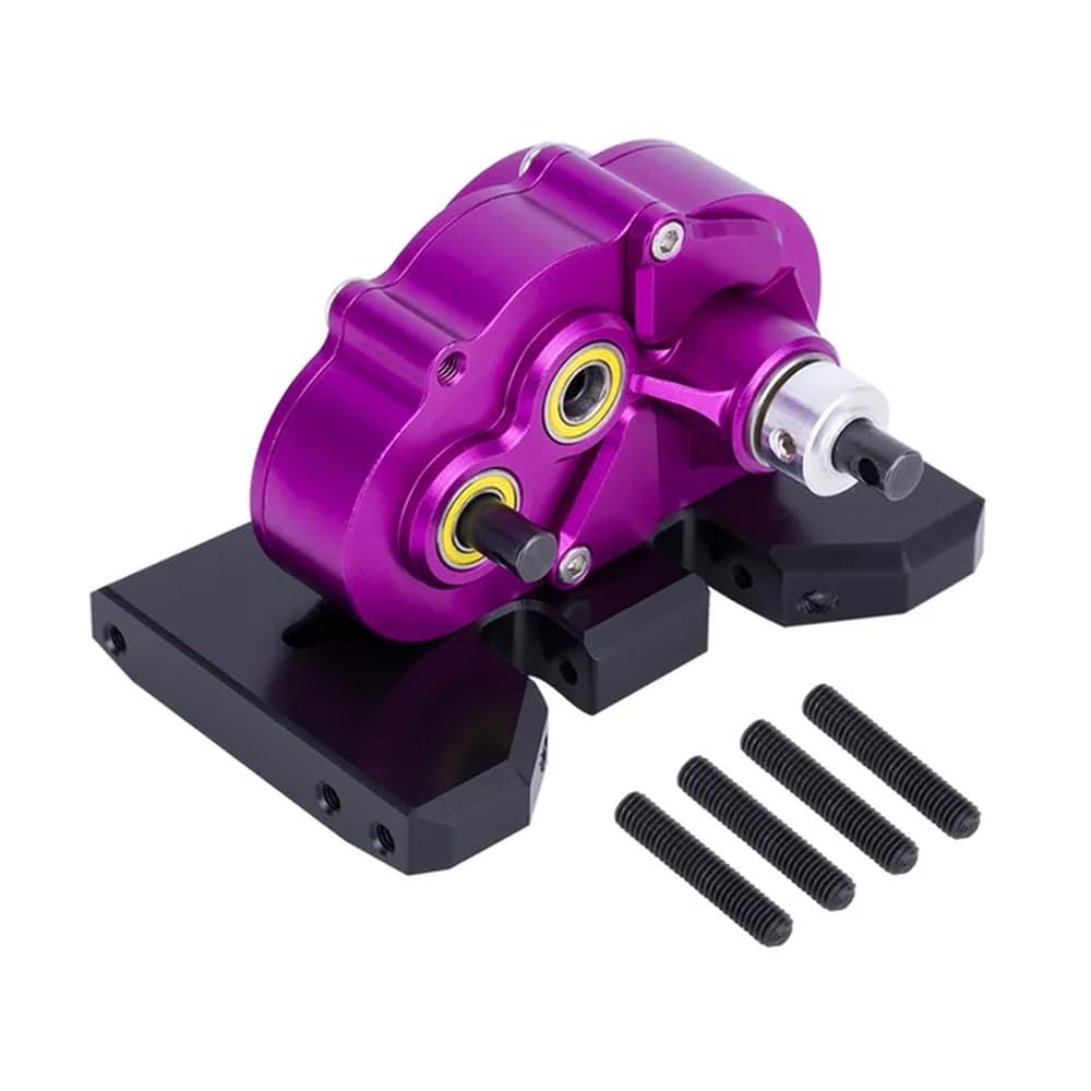 Caja de cambios de aluminio CNC OD-3 transmisión Overdrive ligera Compatible con 1/10 RC Crawler Chassis III Pro(PURPLE)