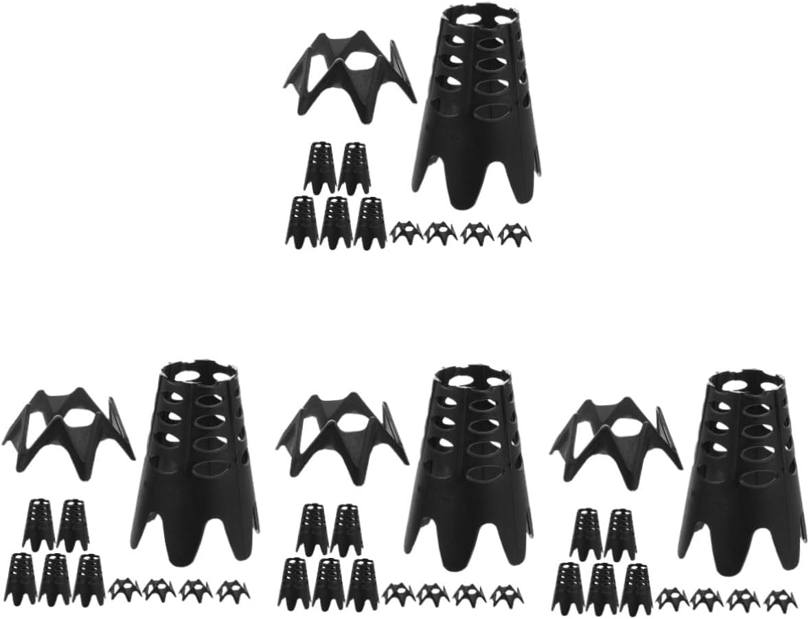 Toddmomy Simulator Golf Tees for Practice Mats, Freestanding Plastic Indoor Tees, Reusable Polypropylene Base, Black