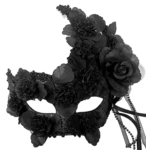 Halloween masquerade mask lace Venetian mask Carnival party/sexy costume ball/wedding (black)