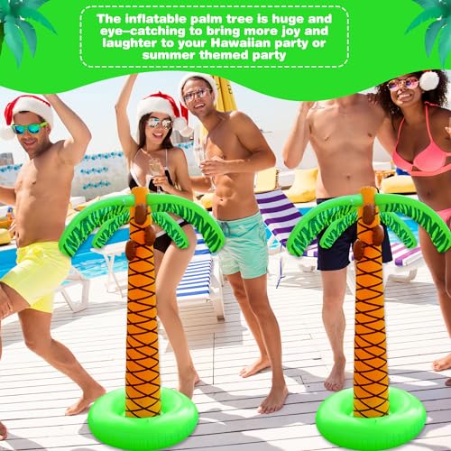 Palmier gonflable stable de 140 cm pour ombrager visuellement la piscine