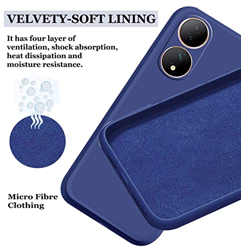 Image of A rtistque Back Cover Case for Vivo Y100 5G with Camera Protection | Shockproof TPU | Stylish Protective Design | Slim Fit | Ultra Matte | Vivo Y100 Back Cover - Blue