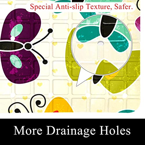 Alfombras de baño antideslizantes con ventosas y drenaje antimoho Bennigiry 15.7 x 27.9" 3