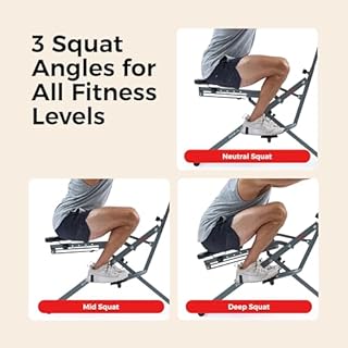 Sunny Health & Fitness Row-N-Ride Squat Assist Trainer, Foldable & Easy Setup Exercise Equipment w/Adjustable Resistance, Home Gym Training Machine with Exclusive SunnyFit App Connection - NO. 077S