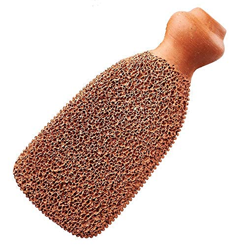 Separate Way Terracotta Natural Pumice Stone for Foot Scrub | Pedicure Stone for Feet Cleaning | Foot Scrubber for Dead Skin | Body Scrub for Smooth Skin | Bathing Stone for Daily Use 1