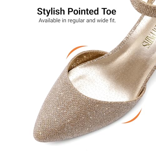 Image of DREAM PAIRS ANNEE Pointed Toe Low Chunky Heels Pump Shoes
