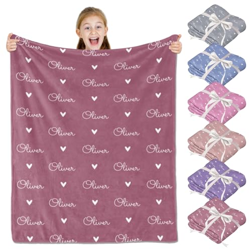 Image of PUREFLY Ships Next Day-Personalized Blanket for Kids- Custom Blanket with Name for Teen Girls and Boys, Birthday Gifts for Women and Men, Customized Flannel Throw, Christmas Blankets Gifts for Baby