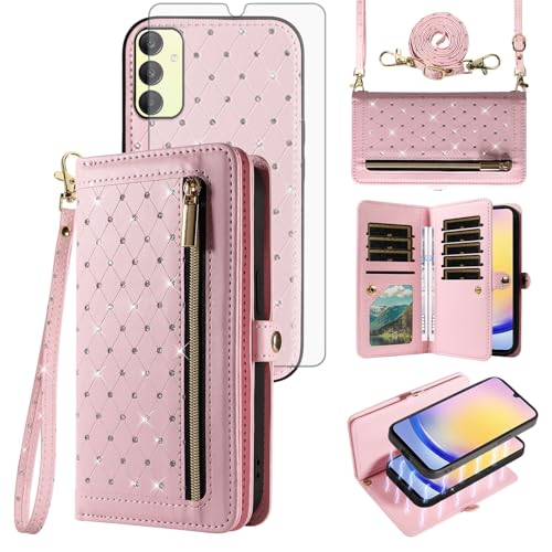 Coque magnétique Samsung A25 5G en cuir protecteur avec fentes pour cartes premium