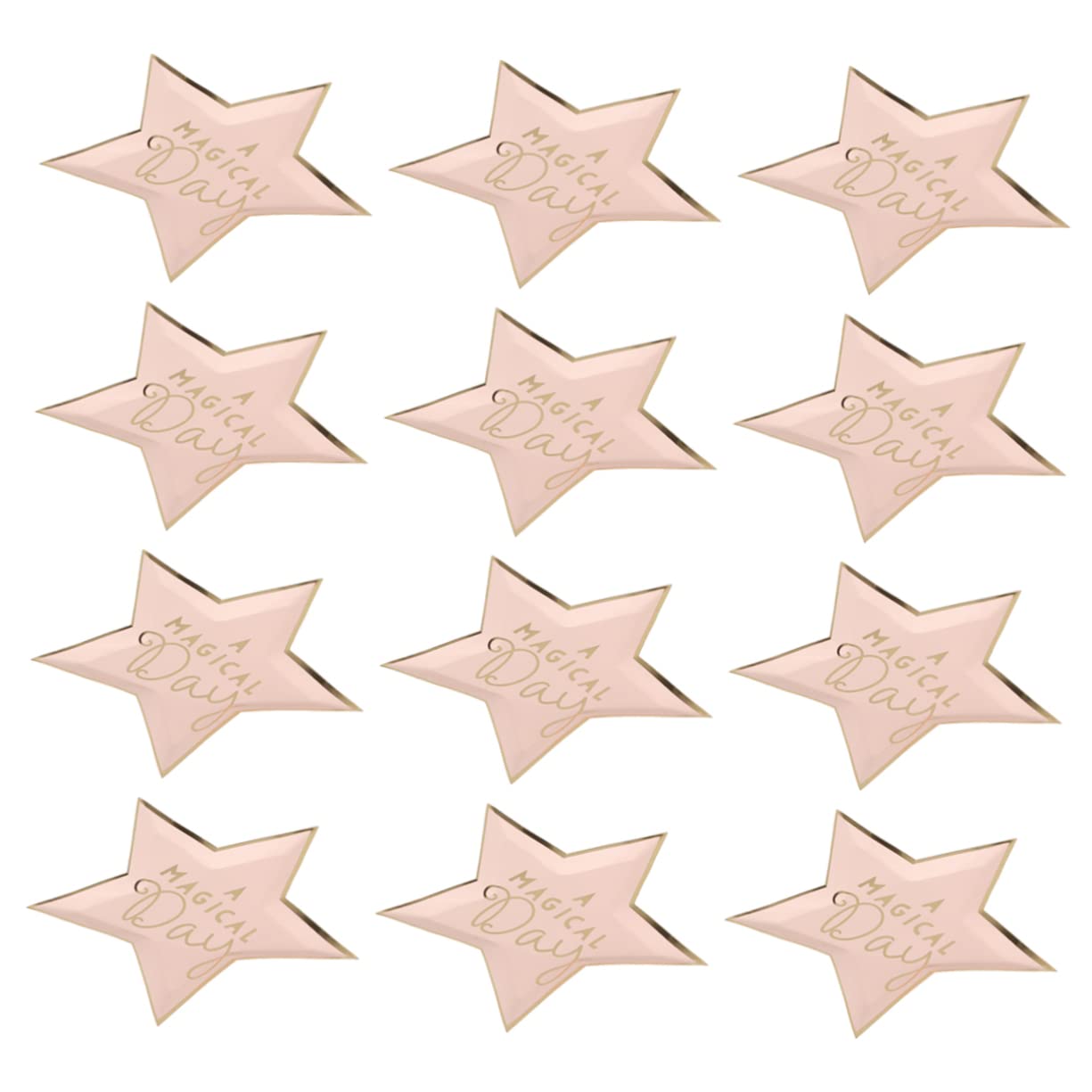 BEBEMOKO 1 Set Birthday Party Paper Tray with Star Design Disposable Plates for Celebrations for Dessert Tables and Special Occasions