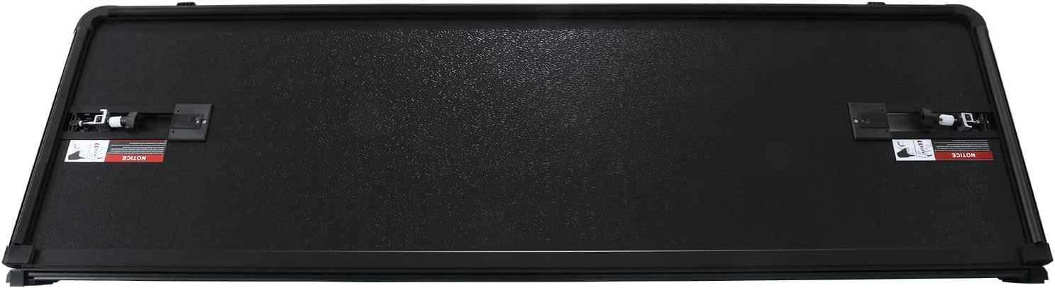 PENSUN Quad-fold Hard Truck Tonneau Cover Fit for 2002-2024 Dodge Ram1500 2500 3500 Pickup Truck Bed Cover Accessories W/LED 6.4FT