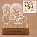 Personalisierte Foto 3D Lampe Gravur mit Wunsch Nachtlicht mit eigenem Bild & Text