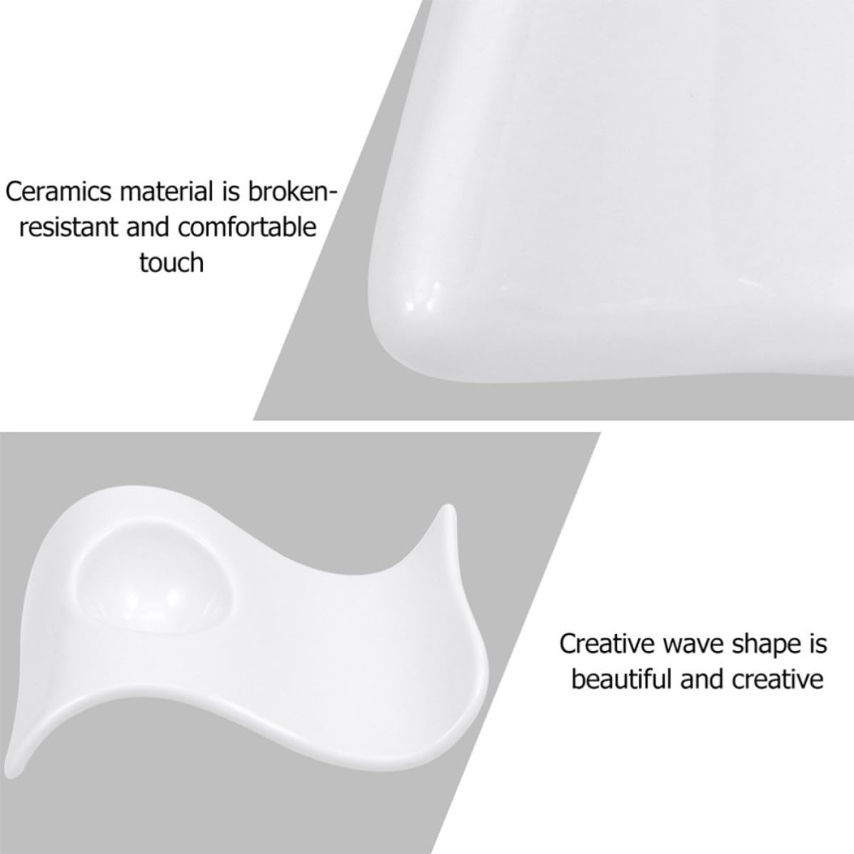 6 Coquetiers Pratiques en Céramique Blanche, Faciles à Nettoyer, Supports Élégants pour Œufs à Table Style Moderne