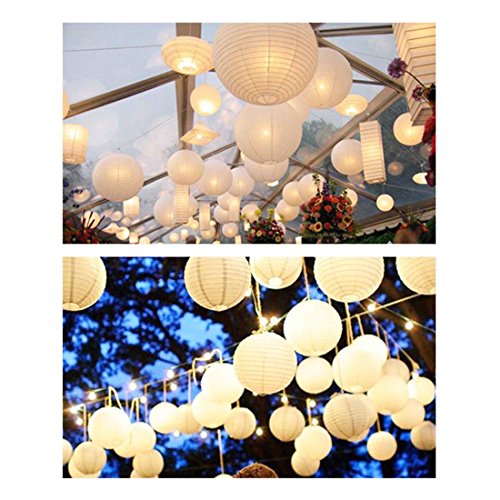 Tytroy 10" White Round Paper Lantern Home Decoration 10 Pack #TOP3