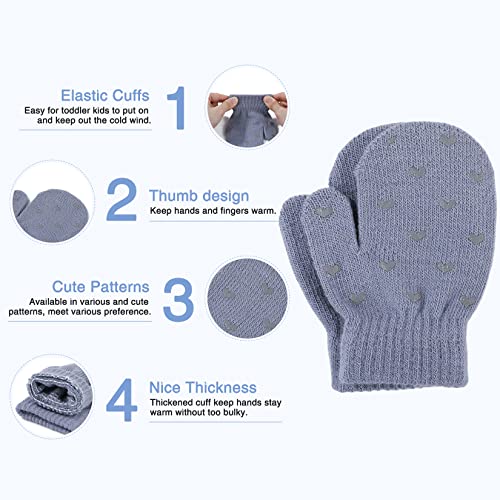 Century Star Toddler Winter Warm Gloves Magic Stretch Mittens for Boys Girls Knitted Soft Baby4