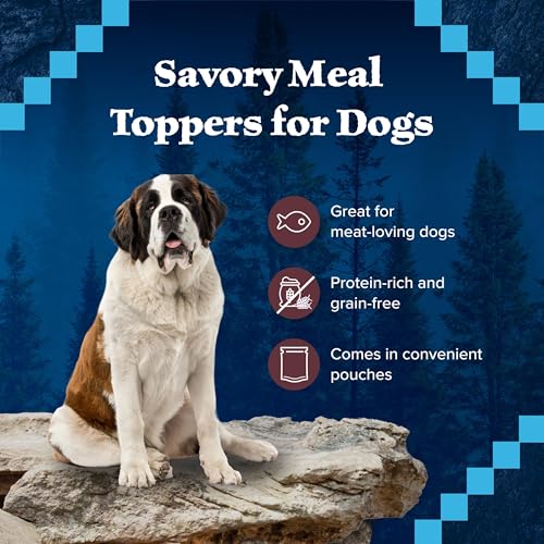 Image of Blue Buffalo Wilderness Trail Toppers Salmon Wet Dog Food, 3 oz, 24 ct