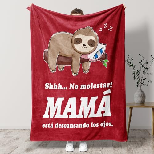 Tulolvae Regalo Madre, Manta Regalos Cumpleaños Originales para Mama, Regalo para Mamá Mujer Navidad San Valentín Dia De La Madre Reyes de Hija e Hijo, 152x127cm