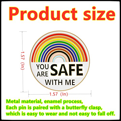 You Are Safe With Me Enamel Lapel Pin Rainbow Pride Pin Nurse Doctor Student Brooch Badge for Shirt Backpack Decorative Accessories Gift Bulk2