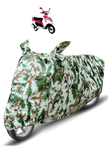 Image of Auto Hub Waterproof Scooty Cover Compatible with TVS Scooty Pep Plus Dustproof, UV Protection Two Wheeler Scooty Pep Plus Cover - Forest