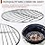 Dinlon 10.5" Charcoal Grate for Weber Charcoal Grills, Round Charcoal Grate for 14'' Weber Smokey Joe Silver&Gold Tuck-n-Carry, Heavy-Duty Steel 7439 Grill Grate for Weber Grill Parts