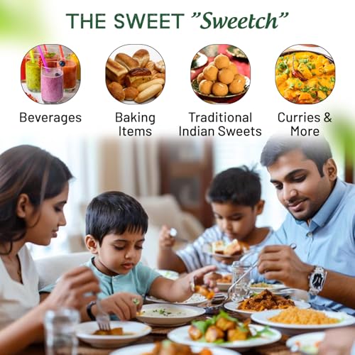 Image of Sweetch Natural Palm Sugar 350 gm + Palm Syrup 400 gm Combo Healthy Replacement for Sugar, Contain Minerals, Low GI, No Chemical & Free Flow | For Milk, Cookies, Milkshakes | Natural Sweetener