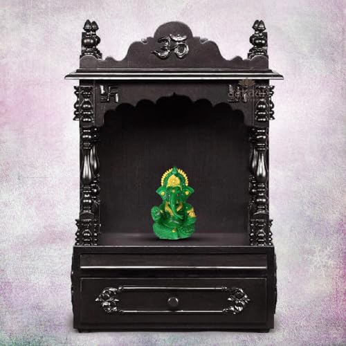 Image of Shri Ganesha Idol for Car Dashboard | Lord Statue for Home, Office & Pooja Room Decor | Spiritual Gift for Housewarming, Festive & Religious Occasions (Green)