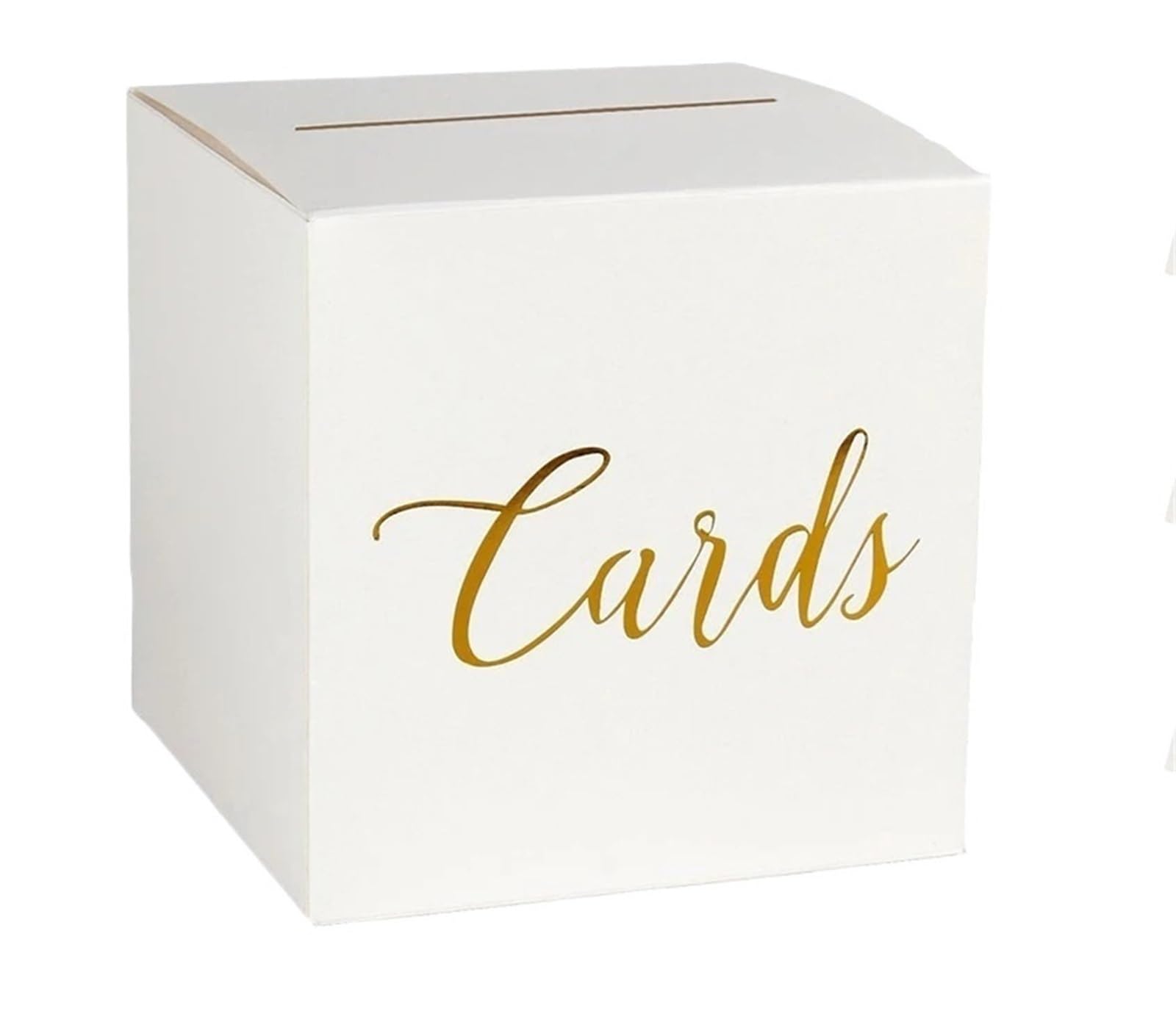 YXINAER Wedding Card Box White Wedding Card Box With Gold Hot Stamping Design, Suitable For Engagement And Birthdays,graduation